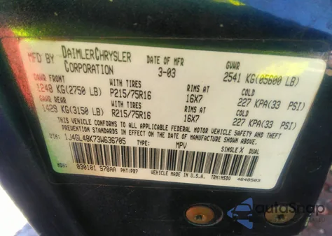 2003 Jeep Liberty Sport from USA, damaged, VIN 1J4GL48K73W636705